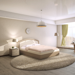 Кровать с мягким изголовьем Мирабель, ПМ 1 ящик, экокожа, 160*200