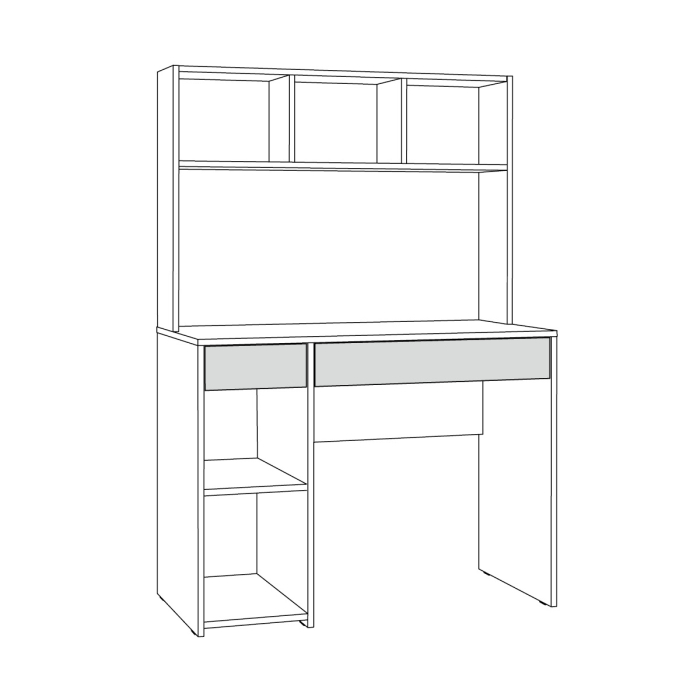 Прямые компьютерные столы, Стол компьютерный Комфорт 12.77 F, белый шагрень