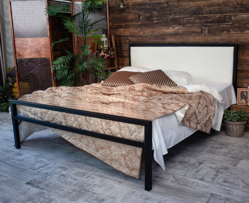 Кровати 90 см, Кровать в стиле лофт Лоренцо 0.9 (Черный)