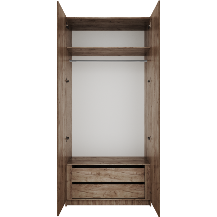 Шкафы двухстворчатые, Шкаф распашной Локер 2-х дверный с 1 модулем