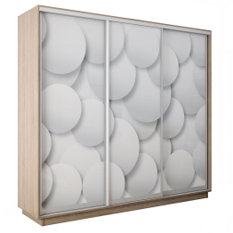 Шкаф-купе Экспресс 3-х дверный Фотопечать Шары Стекла 180х60х240