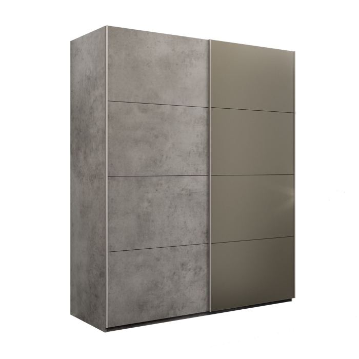 Шкафы-купе 2-х дверные, Шкаф-купе Эста 2-х дверный ДСП/Стекла хаки/Доводчик 180х66х240