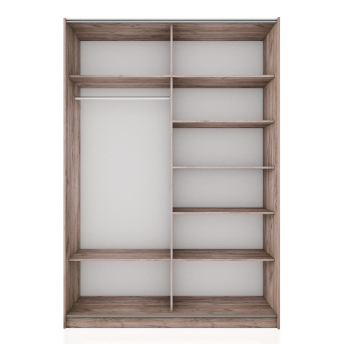 Шкафы-купе 2-х дверные, Шкаф-купе Прайм 2-х дверный Стекло белое/Стекло черное/Доводчики 160х57х230