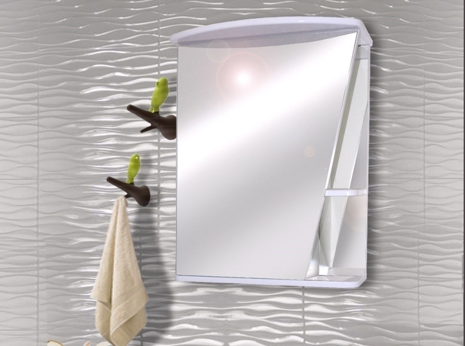 Шкафы с зеркалом, Шкаф зеркальный Белла 50 ПВХ (лев) (Астра 50)