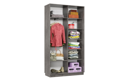 Шкаф-купе Премьер 01 (01РБ;01РБ) фасады ромб белый/двухдверный/Профиль чёрный муар