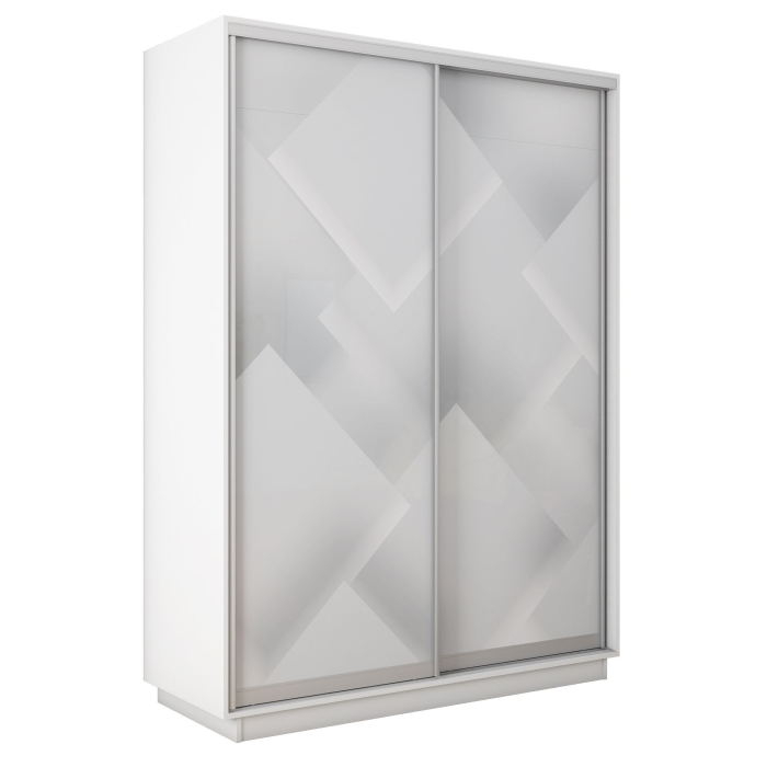 Шкафы-купе 2-х дверные, Шкаф-купе Экспресс 2-х дверный Фотопечать Квадрат Стекла 160х60х220