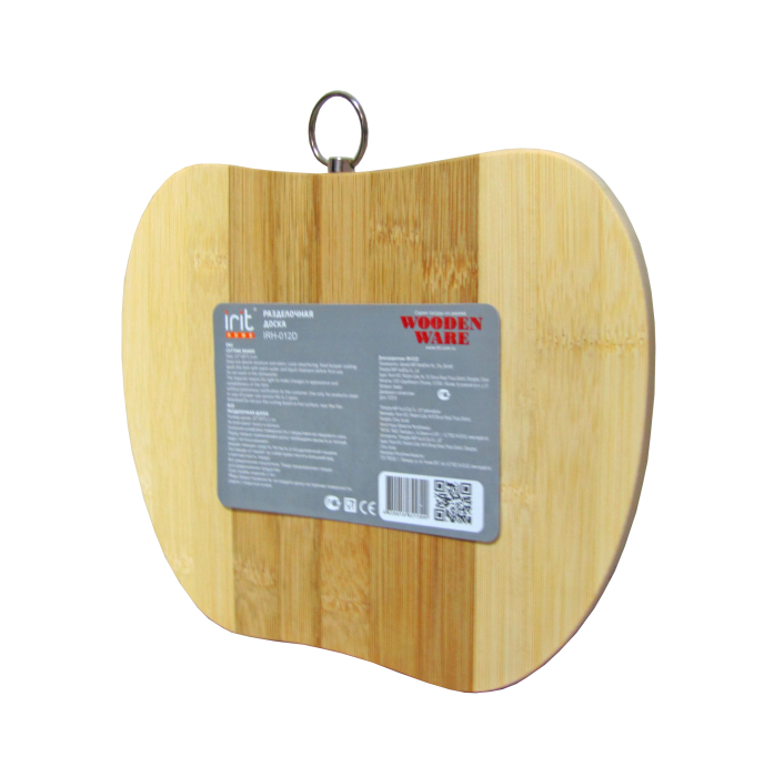 Посуда, Разделочн. ДОСКА ЯБЛОКО, 22*18*1.1cм. Бамбук