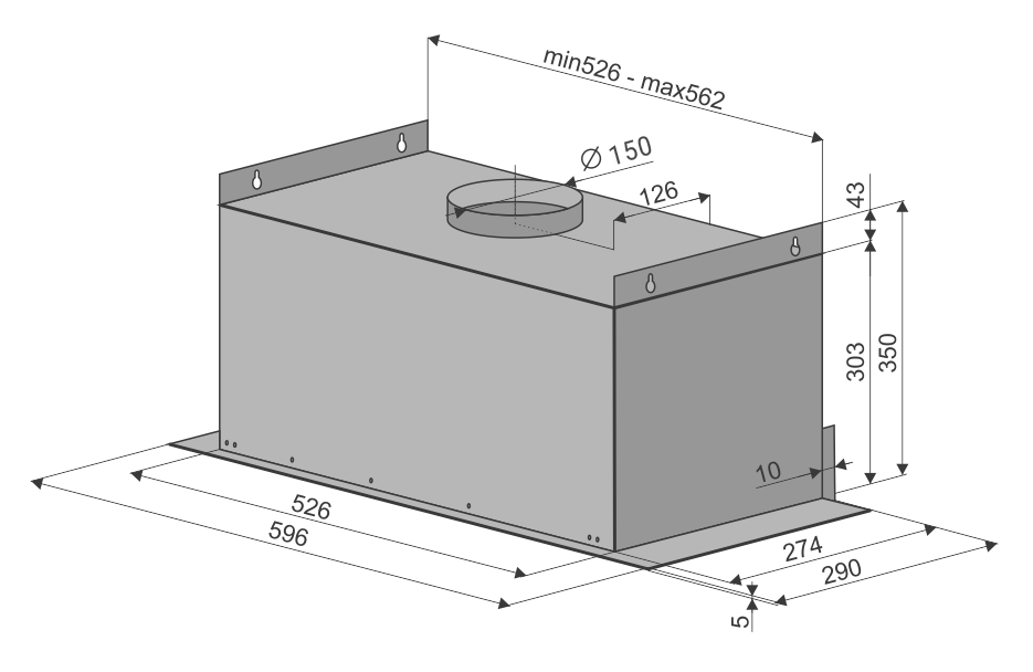 Вытяжки, Кухонная вытяжка Navi Ivory Glass 60