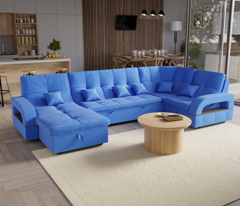 Диваны угловые в гостиную, Модульный диван Майами-4,венеция,велюр