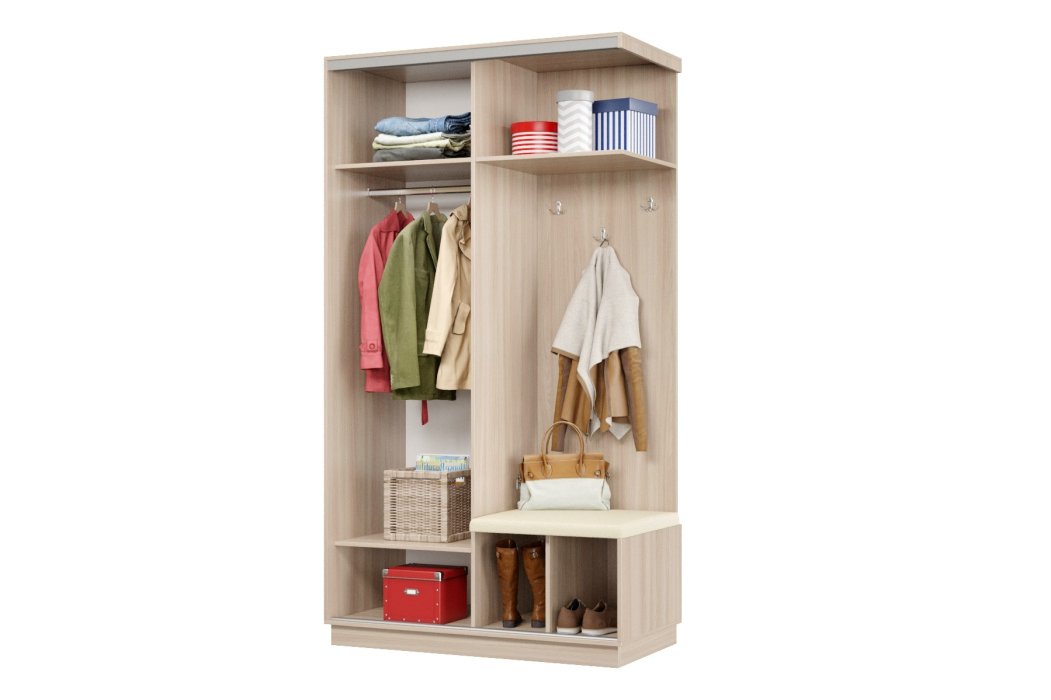 Прихожие, Прихожая Премьер 02 Лайт 08 Правая Мягкая