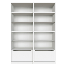 Шкаф распашной Е1 Локер 162х52.5х220 см,с двумя комплектами полок и двумя модулями