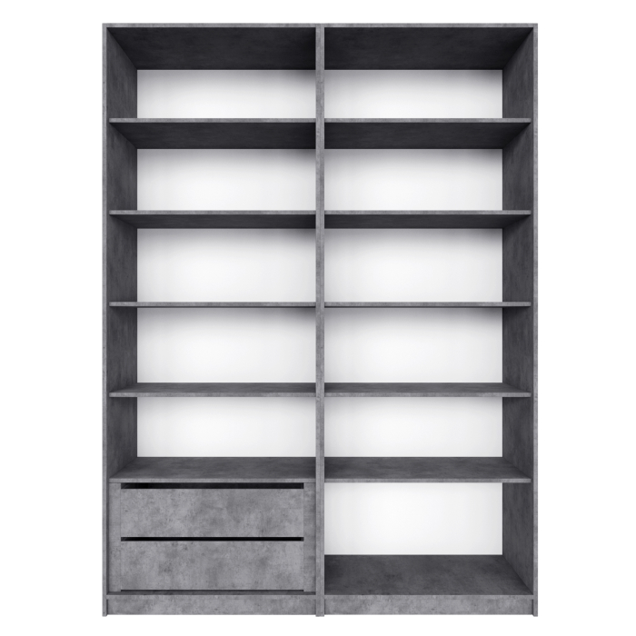 Шкафы распашные, Шкаф распашной Е1 Локер 162х52.5х220 см,с двумя комплектами полок и модулем