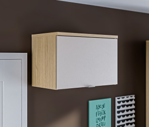 Полка Афина СБ-3320 Дуб Винченца/Кашемир серый