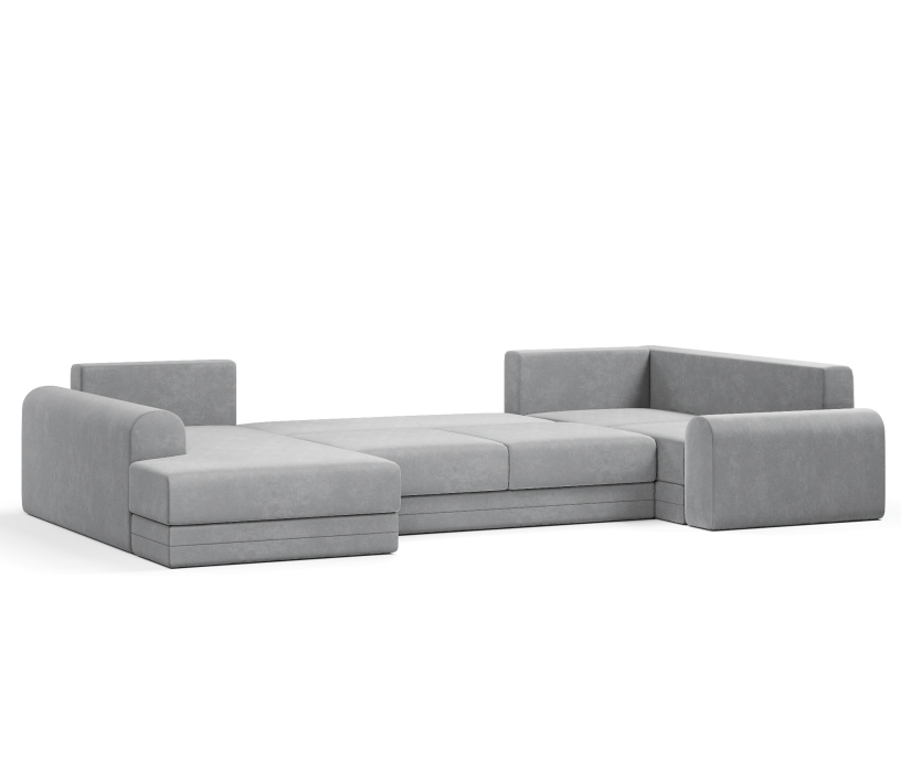 Диваны угловые в гостиную, Угловой диван Модерно П-образный, велюр