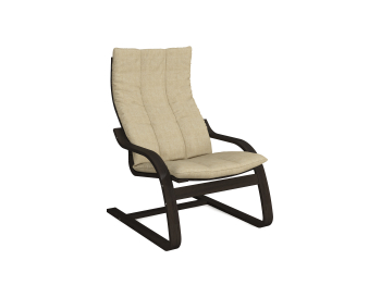 Кресло Капри (Чехол без подголовника) Венге — светлобежевый