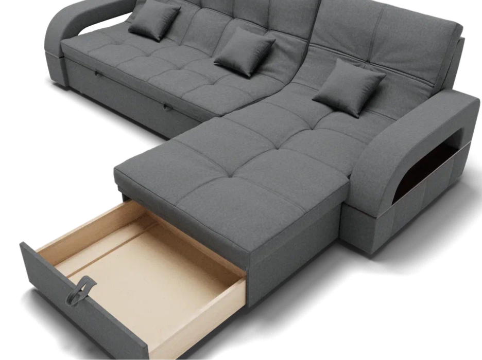 Диваны с ящиком для белья, Модульный диван Майами-2,микровелюр,антивандальная и водостойкая ткань,венеция