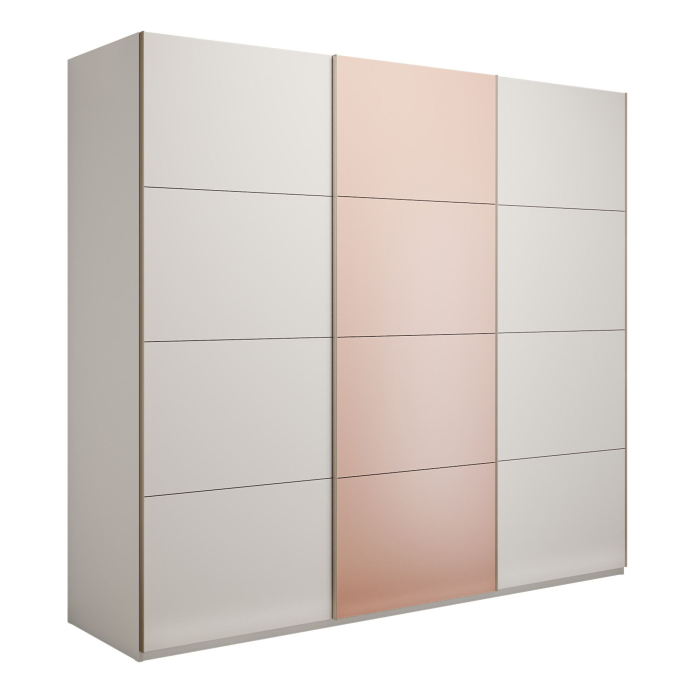 Шкафы-купе 3-х дверные, Шкаф-купе Эста 3-х дверный ДСП/Стекла пудра/Доводчик 300х66х240
