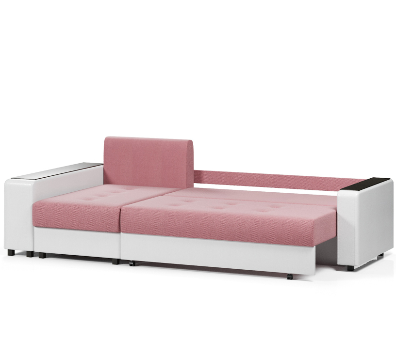 Диваны угловые в гостиную, Диван-кровать угловой Атланта 2 еврокнижка,велюр+экокожа