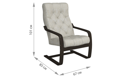 Кресло Эльба Люкс Венге — белый