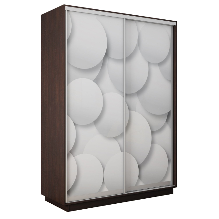 Шкафы-купе 2-х дверные, Шкаф-купе Экспресс 2-х дверный Фотопечать Шары Стекла 120х45х240