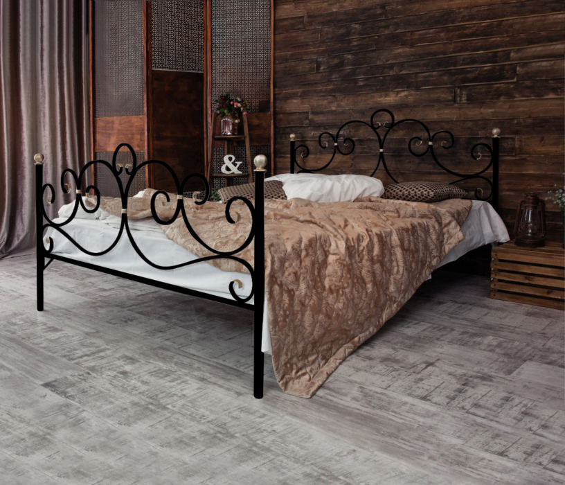 Кованые кровати, Кованая кровать Флоренция 1.6 с двумя спинками