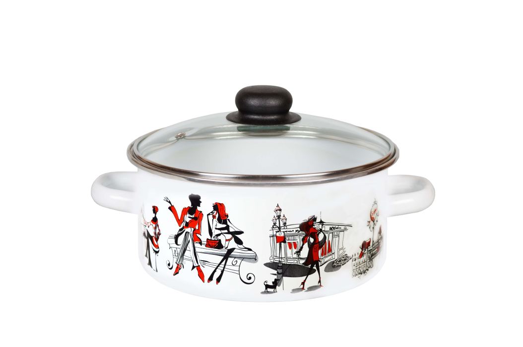 Посуда, Кастрюля эм. цил. 5,0л 1RB241S Город бел