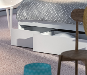 Кровать Терра СБ-3149 белая с основанием и матрасом Боннет