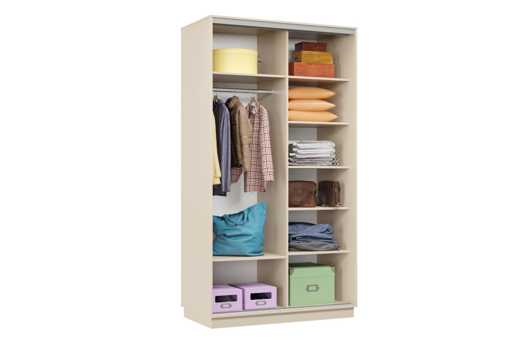 Шкафы-купе 2-х дверные, Шкаф-купе Премьер Лайт 02 Мини П-3159 двухдверный