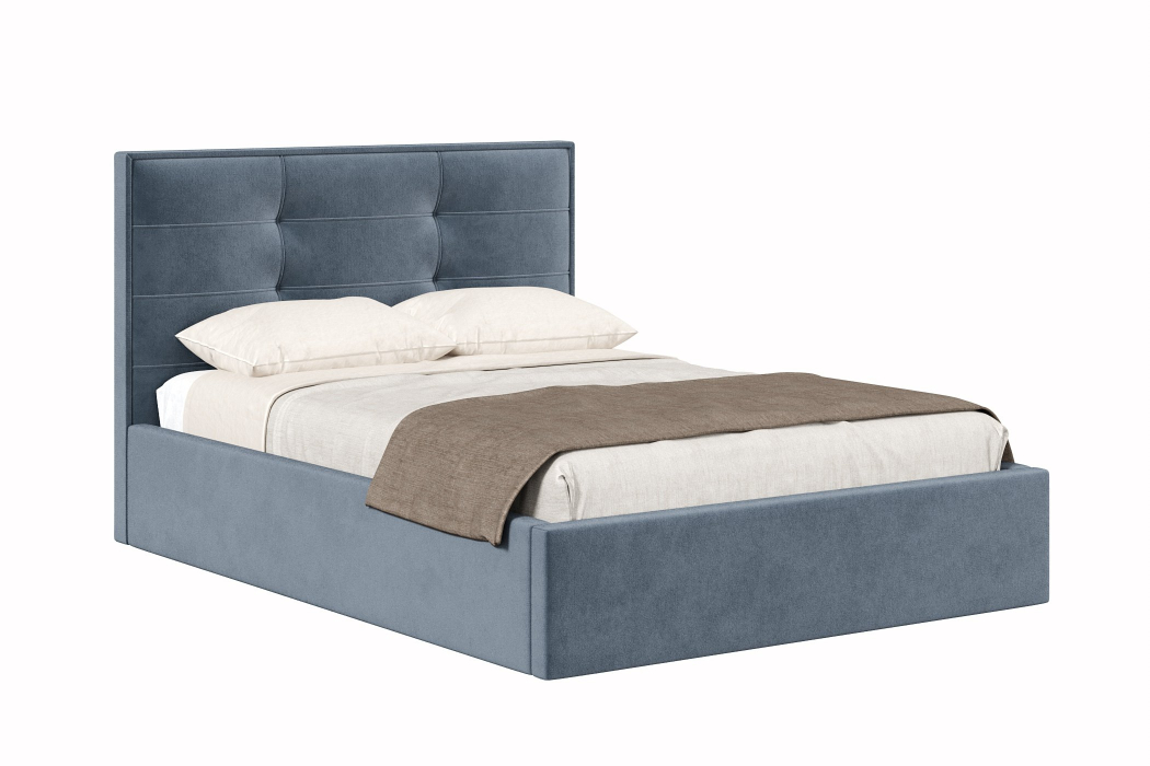 Мягкая кровать, Кровать Римини 1400 с подъёмным механизмом, велюр