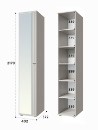 Шкаф-пенал Эмилия ЭЛ-15К с зеркалом