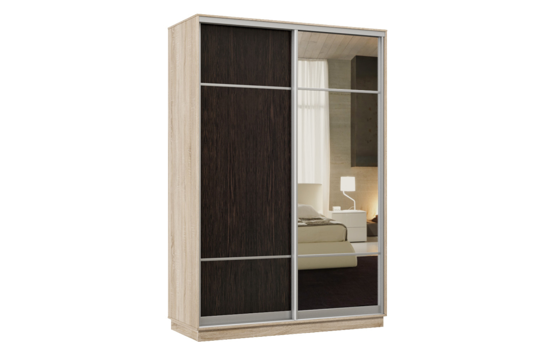 Шкафы-купе, Шкаф-купе Премьер Лайт 02 Мини (08;11) двухдверный