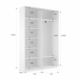 Шкаф-купе Экспресс 2-х дверный Фотопечать Ленты Стекла 160х45х240