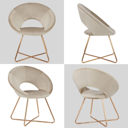 Комплект стульев Refuge, золотой (Комплект 4 шт)