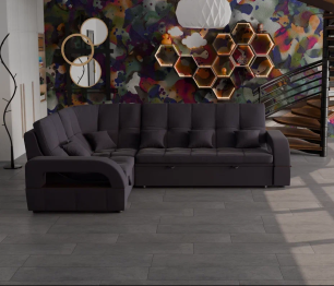 Модульный диван Майами-3,микровелюр,антивандальная и водостойкая ткань,венеция