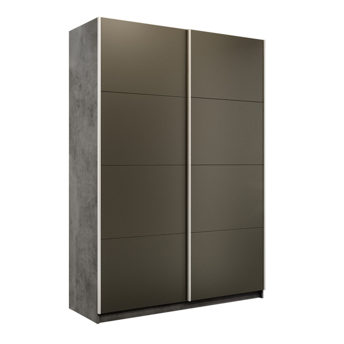 Шкафы-купе 2-х дверные, Шкаф-купе Прайм 2-х дверный Стекла хаки/Доводчики 160х57х230