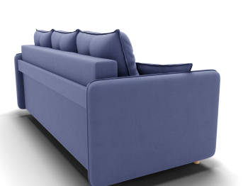 Прямой диван Лотос,еврокнижка,велюр