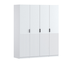 Шкаф четырехдверный Макс 2000 мм, вариант №2 (ЛДСП/МДФ)