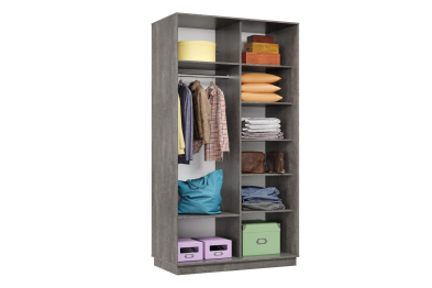 Шкаф-купе Премьер 04 (01РБ;01РБ) фасады ромб белый/двухдверный/Профиль чёрный муар