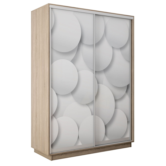 Шкафы-купе 2-х дверные, Шкаф-купе Экспресс 2-х дверный Фотопечать Шары Стекла 140х60х240
