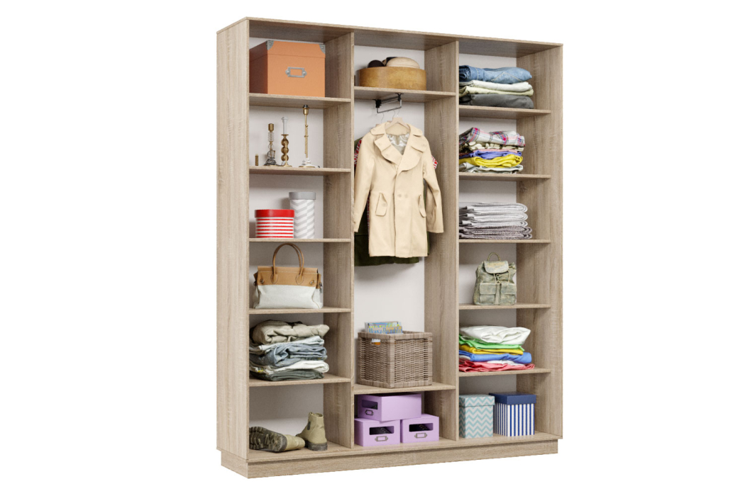 Шкафы-купе 3-х дверные, Шкаф-купе Премьер Лайт 29 (08;11;08) трехдверный