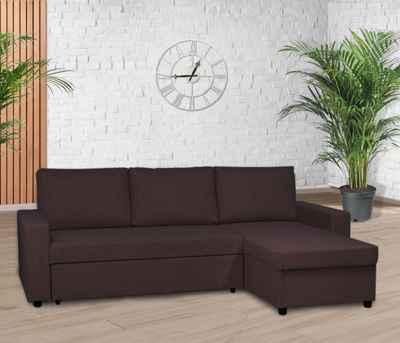 Диваны угловые в гостиную, Угловой диван-кровать Турин, рогожка