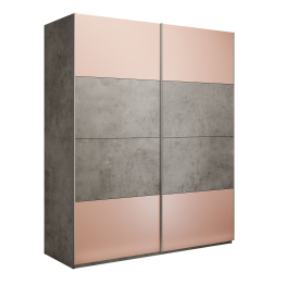 Шкаф-купе Эста 2-х дверный ДСП/Стекла пудра/Доводчик 200х66х240