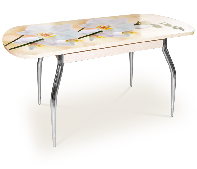 Обеденные столы, Стол Фиеста 1 Фотопечать СВ Опора Хром (1100/1415*742*700)