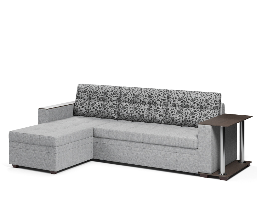 Диваны угловые в гостиную, Диван-кровать угловой Атланта со столом дельфин,рогожка