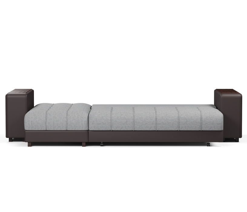 Диваны угловые, Диван угловой Дубай еврокнижка рогожка+экокожа