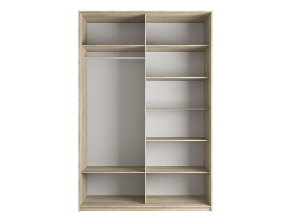 Шкафы-купе 2-х дверные, Шкаф Эста дуо Стекло черное 2400 х 2000 х 660