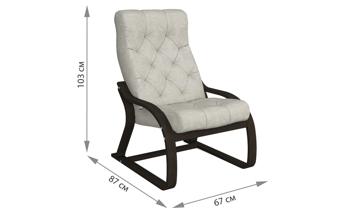 Кресло для отдыха, Кресло Салина Люкс Венге — белый