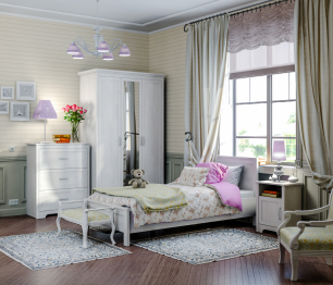 Кровать Прованс СБ-2563 900 с матрасом Боннет