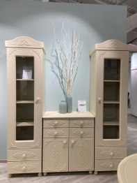 Шкаф-пенал со стеклом Ассоль АС-1