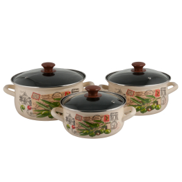 Набор эм. 3 пр. Римские каникулы-Экстра, беж, стекл.крыш 2,0л., 3,0л., 4,0л.,